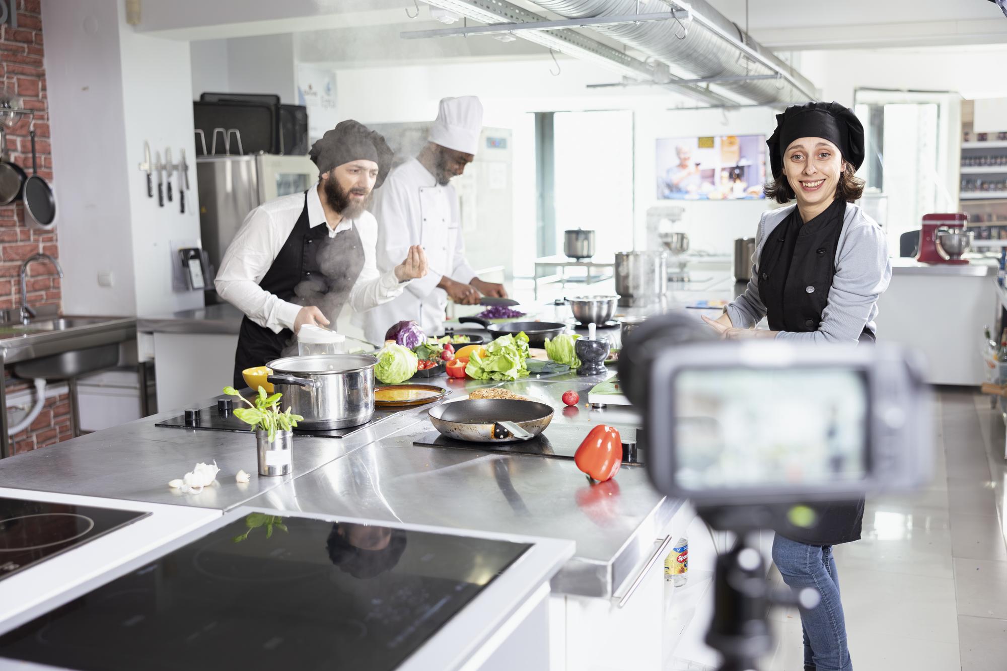 Cucina professionale e postazione digitale